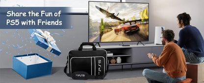 PS5 Travel Case - Protective Carry Bag for PS5 Disc/Digital Console, Controllers, Game Cards & Headset