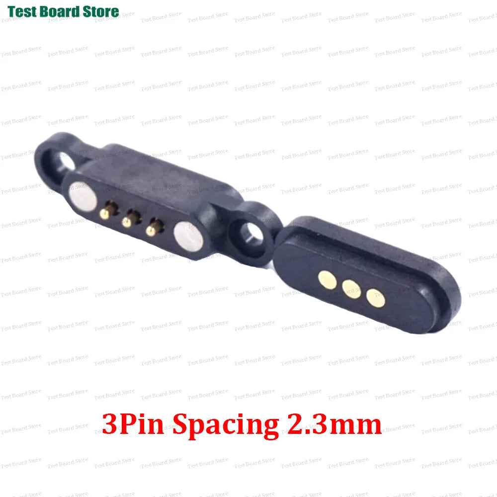 2A DC Magnetic Pogo Pin Connector - 2–8 Pin Spring-Loaded Male/Female Power Socket, 2.5/2.54/2.8mm Pitch, 1–5 Sets