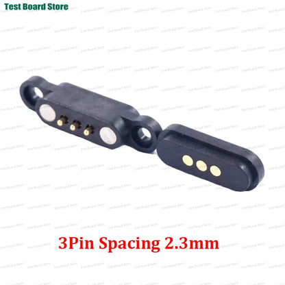 2A DC Magnetic Pogo Pin Connector - 2–8 Pin Spring-Loaded Male/Female Power Socket, 2.5/2.54/2.8mm Pitch, 1–5 Sets