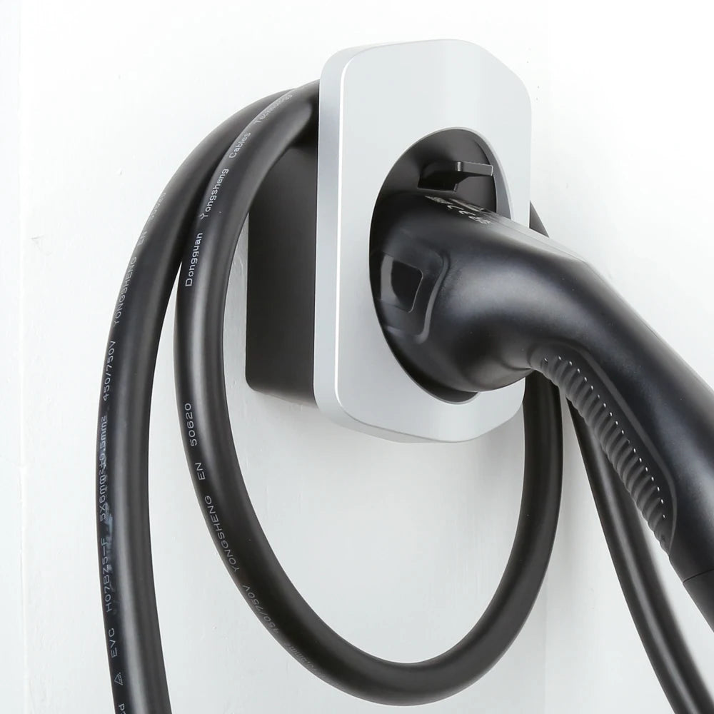 Peocke EV Charger Holder – Type 2/Type 1 Connector Socket Plug Wallbox Charging Cable Bracket for Extra Protection