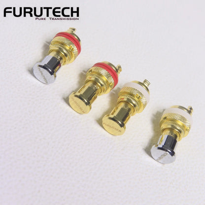 FURUTECH Gold-Plated RCA Protector Caps - Hi-End Copper Dust Covers, Noise-Shielding Plug Caps for Audio Connectors, 8–50 Pieces