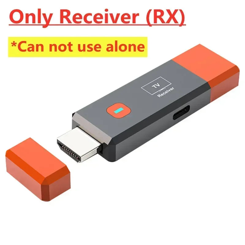 Wireless HDMI Video Transmitter & Receiver Extender Kit – TV Stick Dongle Adapter for PC, Camera, Laptop to Projector, Monitor & TV