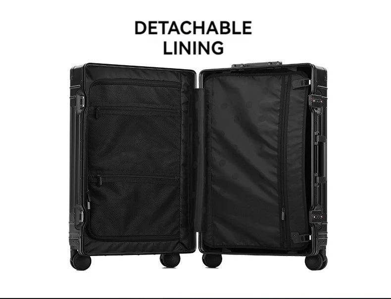 2024 Aluminum Luggage Set with Wheels – Durable Carry-On & Checked Suitcases for Men, Women, and Girls (20/24/26/28 Inch)