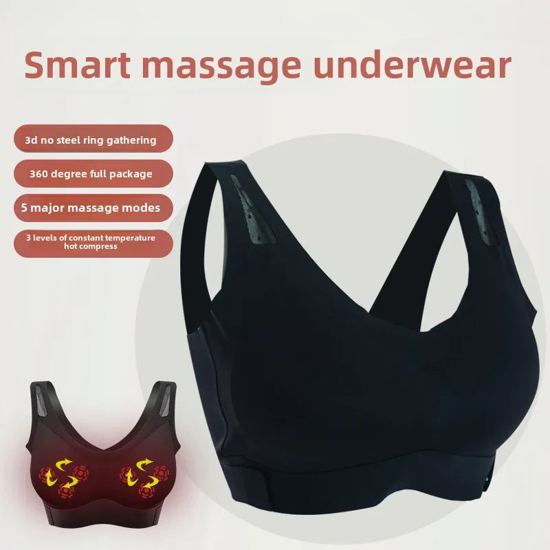 Electric Breast Massager Bra – Adjustable Chest & Back Beauty Massage with Remote