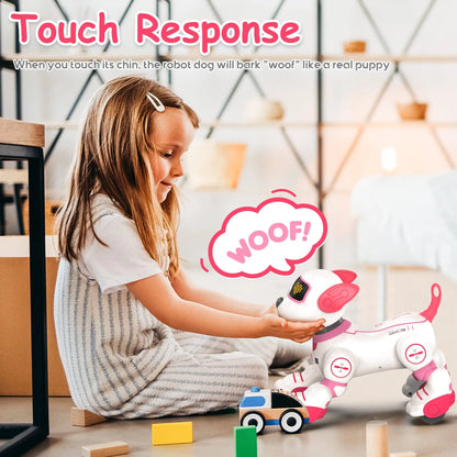 Intelligent Robot Dog Toy - Remote Control, Sing & Dance, Smart Interactive Programmable Puppy for Kids