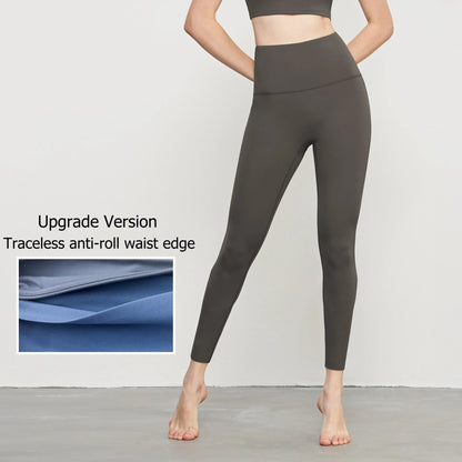 Women’s Lycra Four-Way Stretch Yoga Pants – High Waist Seamless Sports Leggings, T-Line Free Gym Fitness Wear