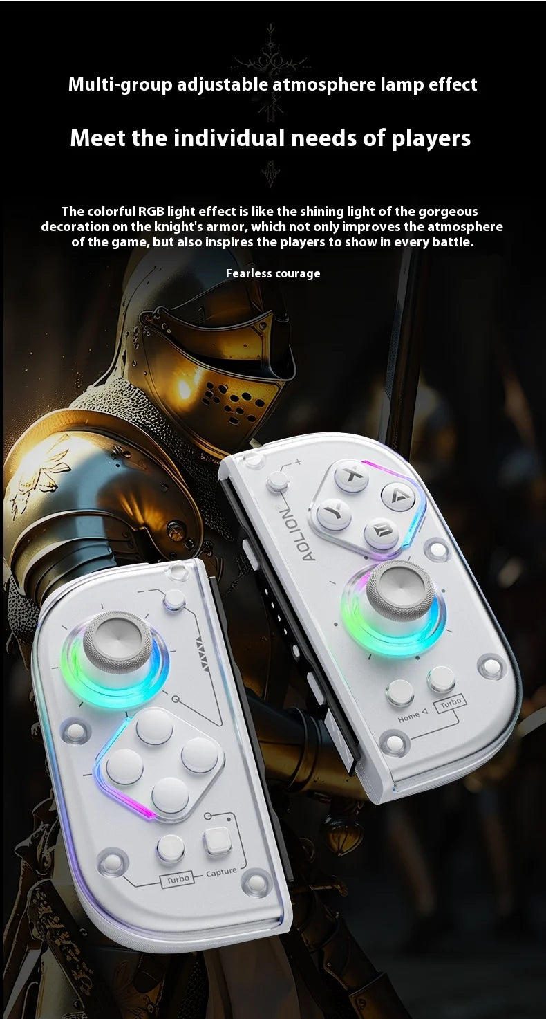 Aolion J20 Knight Wireless Gamepad — Motion-Sensing Custom Joystick for NS Joycon, Left & Right Switch Game Accessories