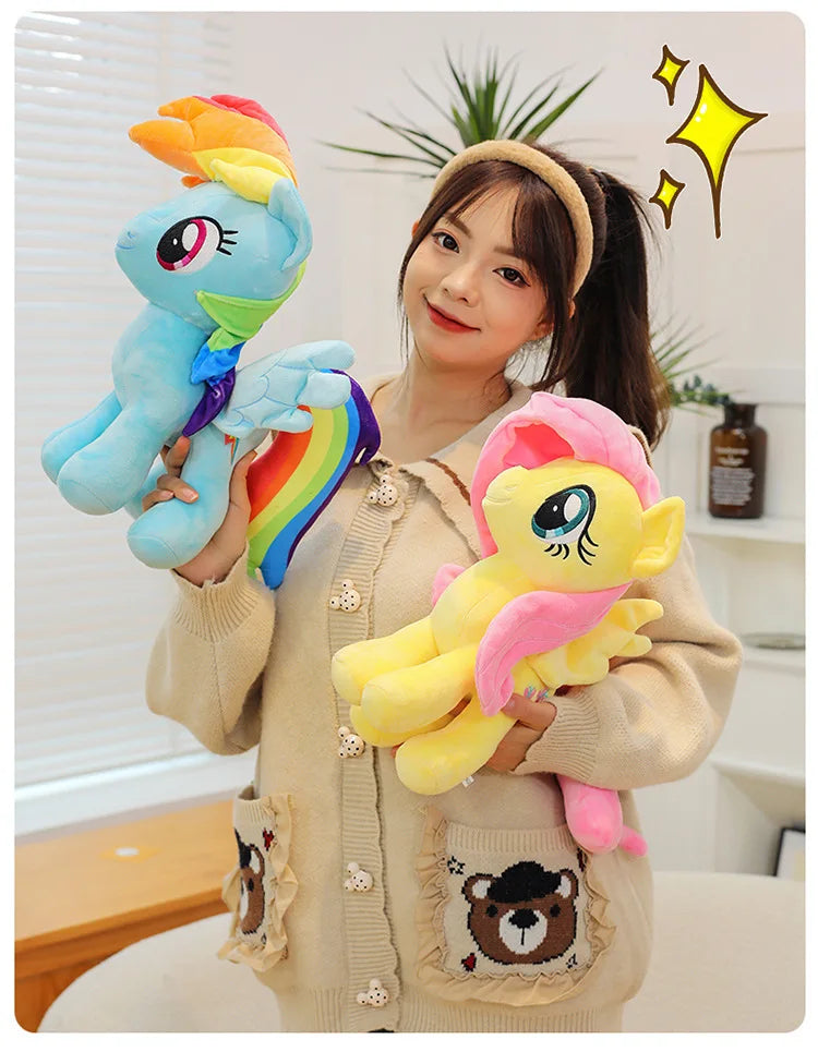 My Little Pony Rainbow Dash & Applejack 28cm Plush Toy – Soft Stuffed Animal Gift