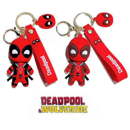 New Mutants Deadpool Anime Keychain – Superhero Villain Doll Pendant for Car Keys, Boys’ Party Gifts & Jewelry