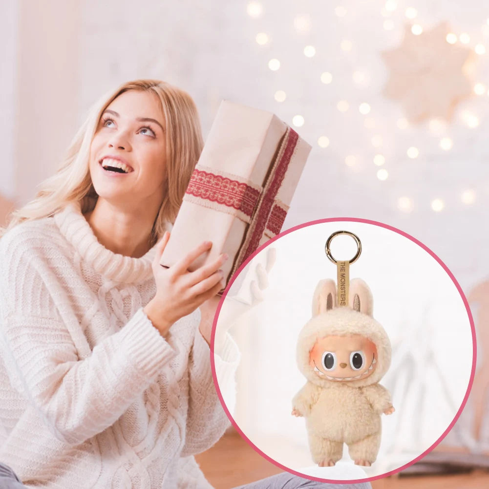 Labubu Anime Plush Doll Figure – Sweetheart Vinyl Pendant, Kawaii Backpack Decoration, Kids Christmas Gift