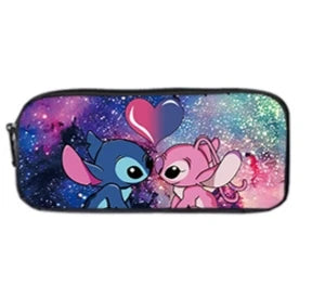 Stitch Fully Printed Flap Pencil Case – Kawaii Anime Stationery Box for School Girls