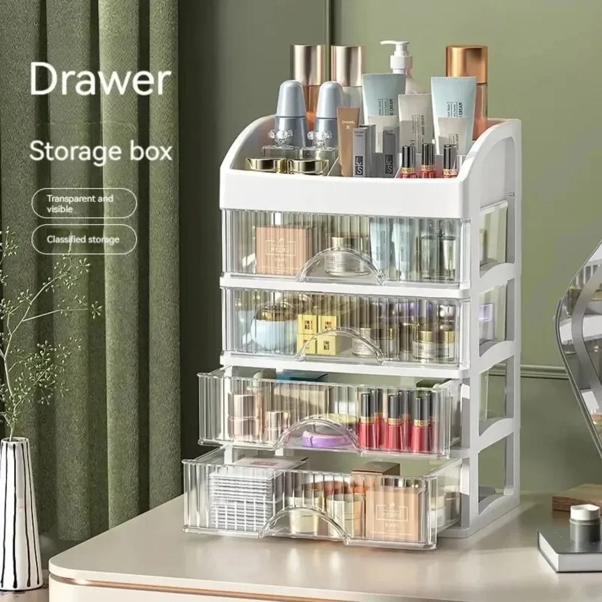 Multi-Layer Desktop Storage Box | Hair Decoration, Cosmetics and Jewelry Organizer | Versatile Drawer for Stationery