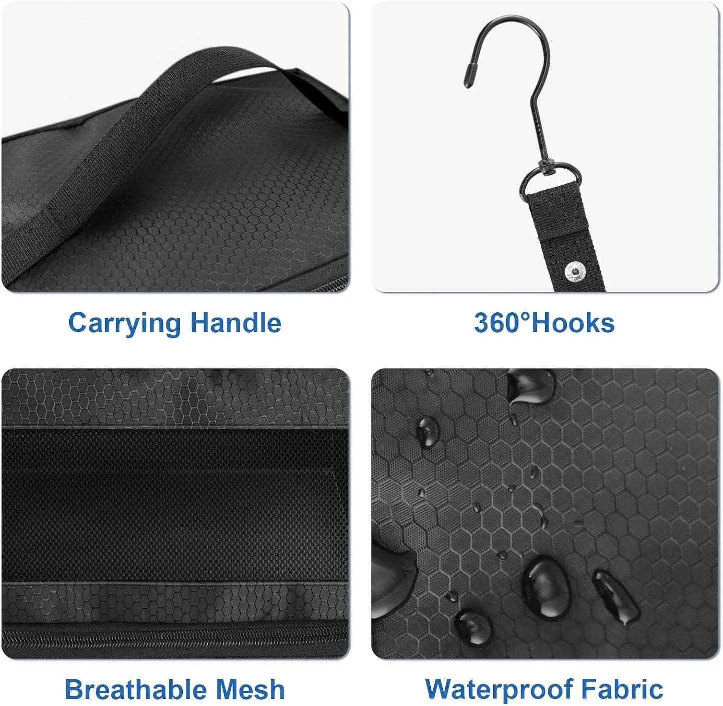 High-Capacity Travel Suitcase Organizer – Hanging Shelve & Packing Cube Collapsible Storage Bags