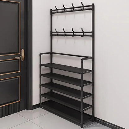 Entryway Clothes Hanger and Shoe Rack – Multi-Purpose Storage for Shoes, Jackets, Hats, Bags, and Umbrellas