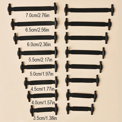 16pcs Silicone No Tie Shoelaces: Elastic Creative Lazy Laces in 12 Colors - Easy Rubber Lace Replacement