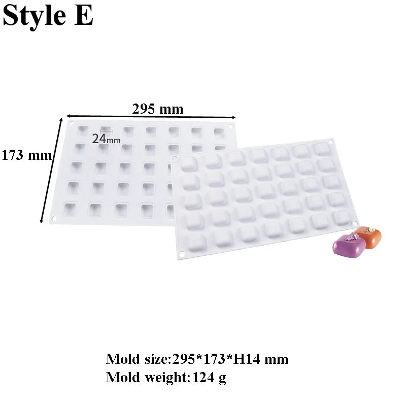 35-Cell Silicone Candy & Chocolate Mold — Jelly, Cake, Ice Cube & Dessert Baking Tool