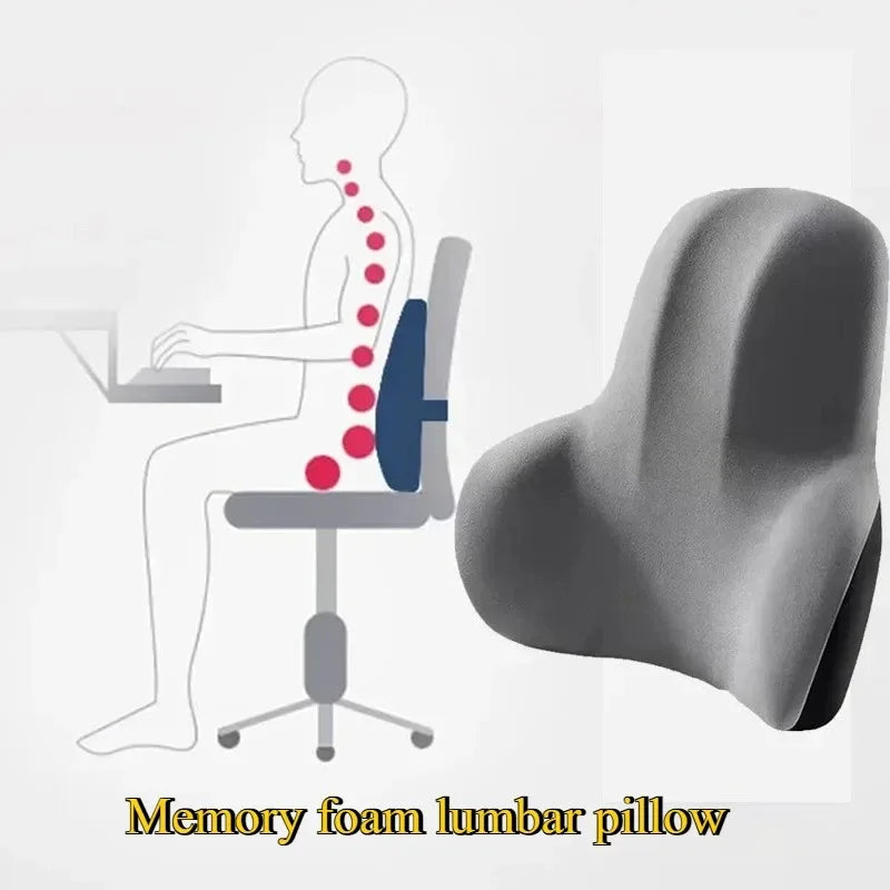 Memory Foam Lumbar Back Cushion Pillow for Car, Office & Gaming Chairs – Postpartum Pain Relief Support Seat Cushion
