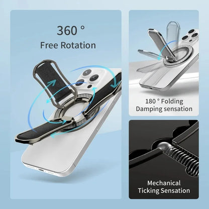 MagSafe Phone Grip Holder - 4-in-1 Rotatable Magnetic Phone Stand Strap Compatible with iPhone 15/14/13/12