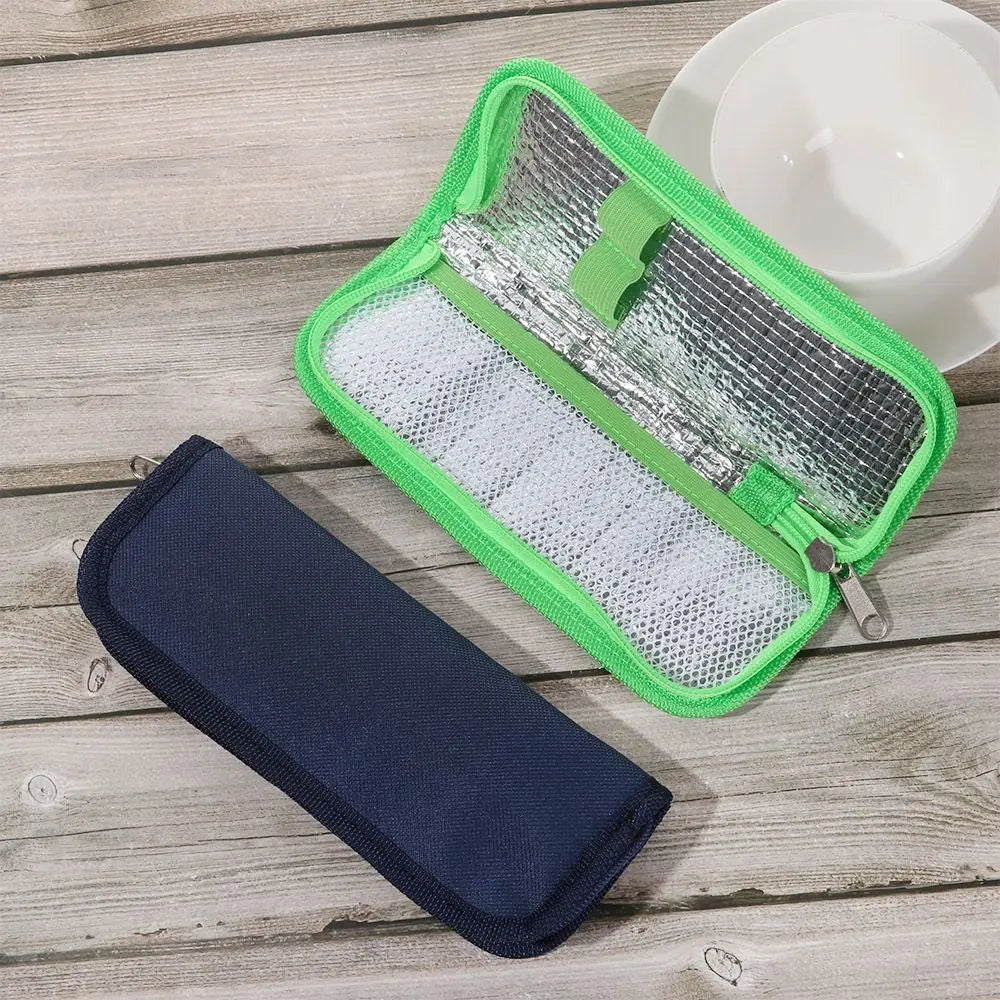 Portable Insulin Cooling Bag – Oxford Thermal Insulated Medical Cooler, Diabetic Pill Protector Travel Case