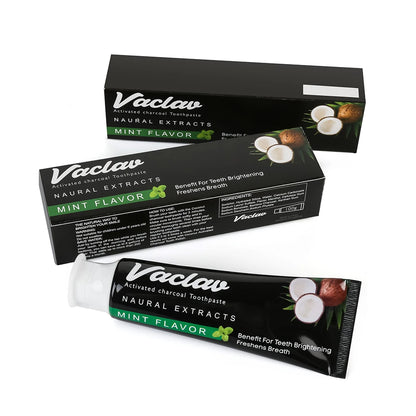 Activated Charcoal Mint Toothpaste – Natural Teeth Whitening, Plaque Removal, No Artificial Colors