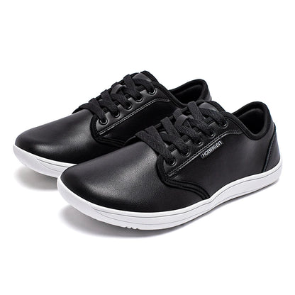 HOBIBEAR Unisex Wide Barefoot Shoes – Zero Drop Minimalist Sneakers for Men & Women, Artificial Leather Trail Walking Shoes