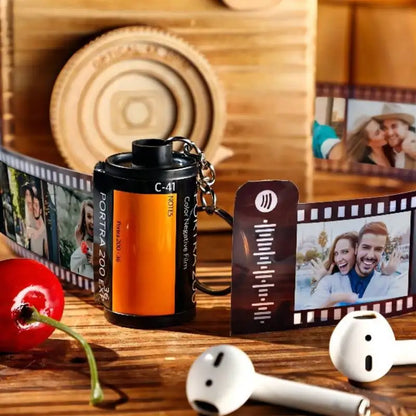 HIBODY Time Film Album Spotify Keychain — Creative Valentine's Day, Birthday, Graduation Gift & Commemorative Ornament
