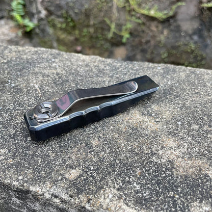 Stainless Steel Tactical Pry Bar - Outdoor Camping EDC Pocket Tool with Match Clip
