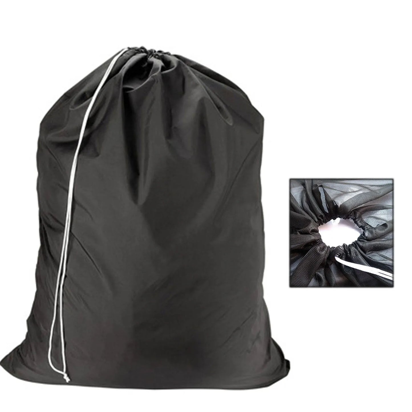 Large 60x90cm Laundry Mesh Bag — Solid Color Drawstring Clothes Washing Bag, Anti-Snag & Deformation