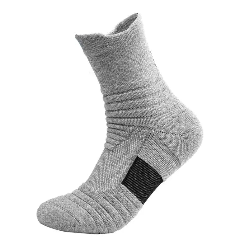 Anti-Slip Cotton Football Socks: Breathable Deodorant Sport Socks for Men & Women - Short/Long Tube Soccer Basketball Socks (Size 39-45)