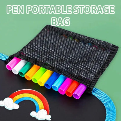 Erasable Doodle Book for Kids – Reusable Drawing Pad with 12 Watercolor Pens, Preschool Painting & Writing Set