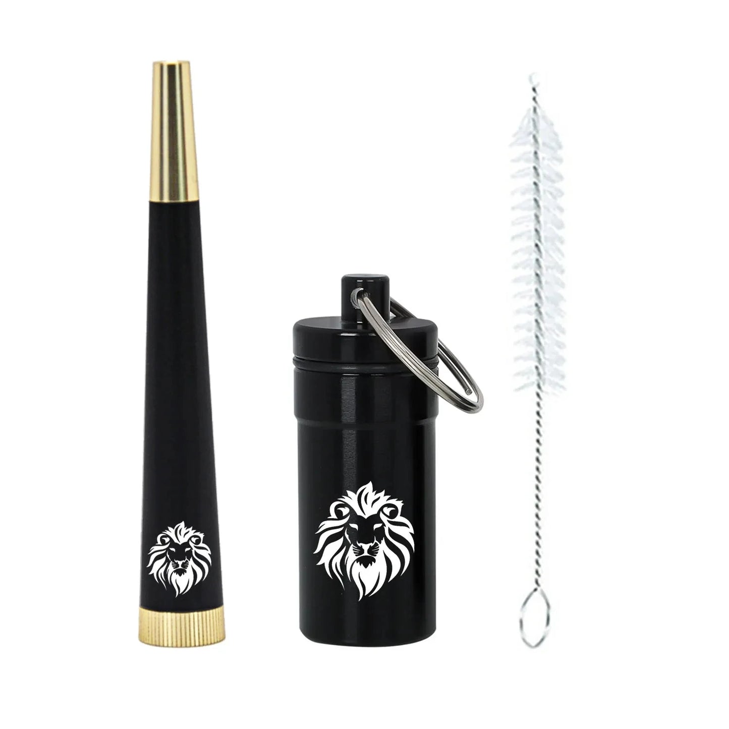 NEW Smoke Kit - Herb Pipe & Stash Jar with Customizable Patterns, Metal Pill Bottle, Portable Smoking Accessories & Clean Brush