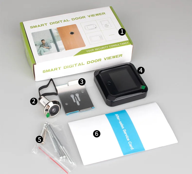 2.4" Smart Digital Door Viewer — 120° HD Security Camera, 240x320 Visual Doorbell, 300K Pixels