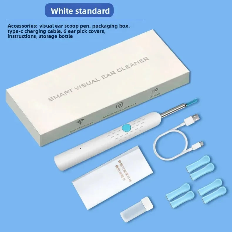 Visual Ear Wax Cleaner with Camera – Safe Earwax Removal Endoscope 5M HD Ear Cleaning Tool with LED Ear Care Inspection Device