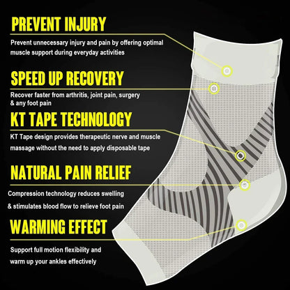 Plantar Fasciitis Night Splint Socks - Compression Heel Support for Foot and Heel Pain