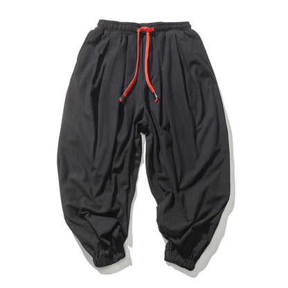 Men’s Oversized Harem Pants – Loose Chinese Style Cotton Linen Sweatpants Joggers, High-Quality Casual Trousers