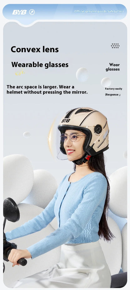 2024 New Motorcycle & Electric Car Helmet – Men’s & Women’s Safety Helmet with Anti-Fog Double Lens, Four Seasons Universal