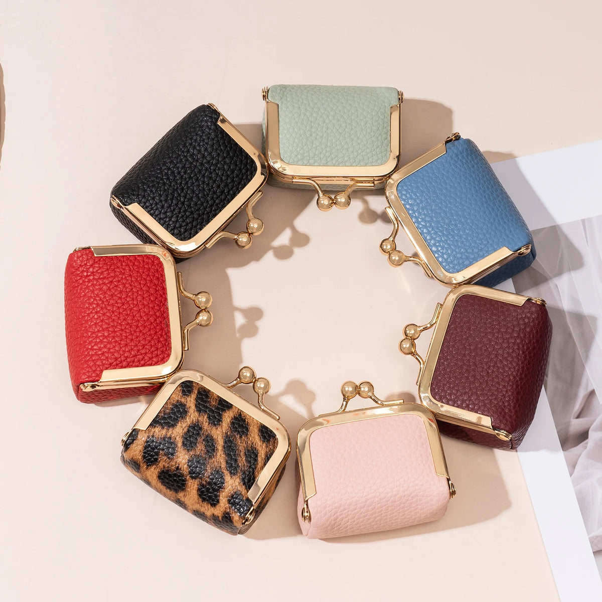 Mini Women’s Jewelry Box - Portable PU Leather Ring, Necklace & Earring Organizer