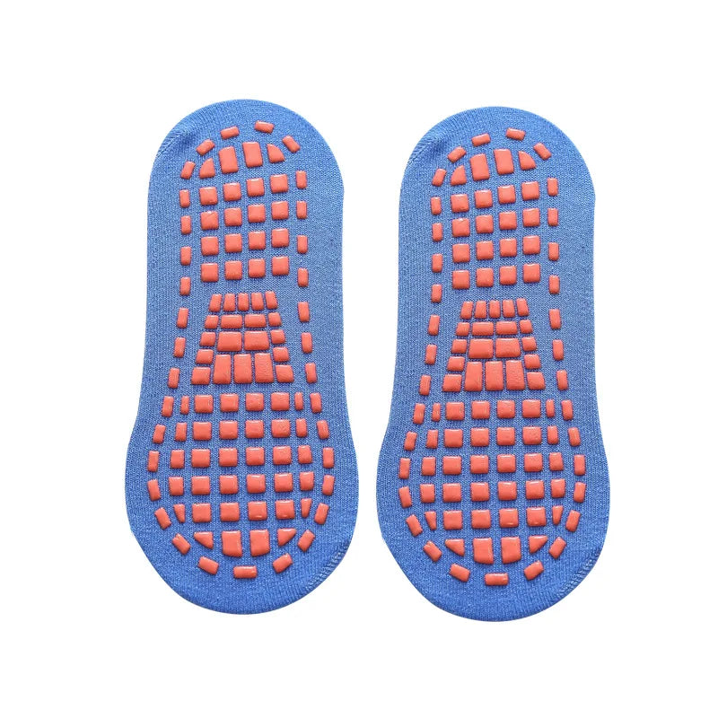 Anti-Slip Trampoline Socks for Kids & Adults - Cotton Elastic Sports Socks for Boys & Girls