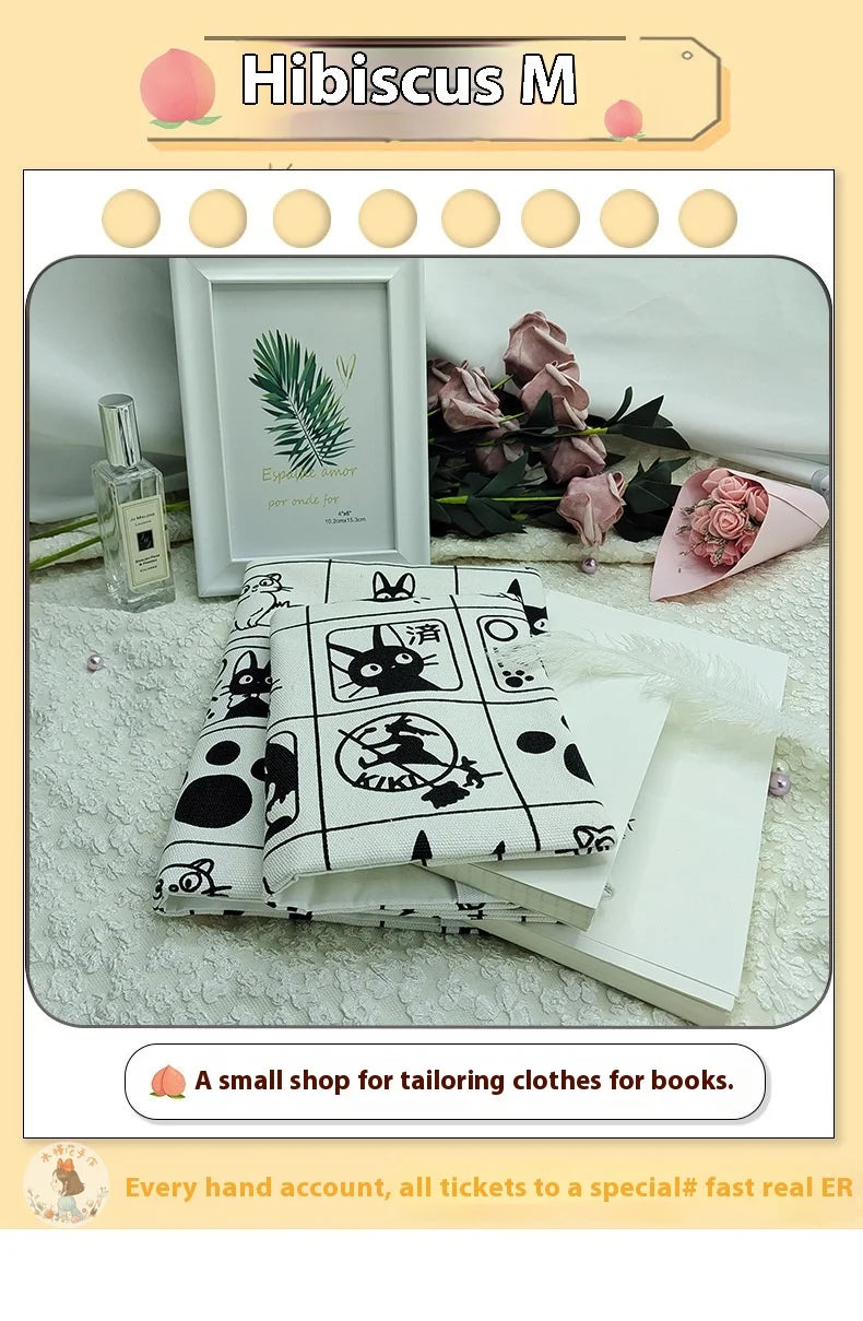 Handmade Fabric Lace Book Jacket — A5/A6/Weeks/Square Diary Protective Cover