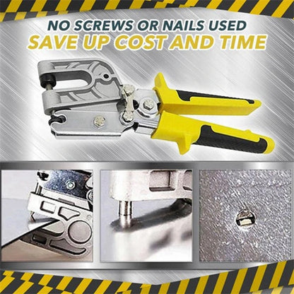 Metal Stud Crimper - Aluminum Alloy Ceiling Punching Pliers, Plaster Drywall Tools for Fastening Metal Double Handed Keel