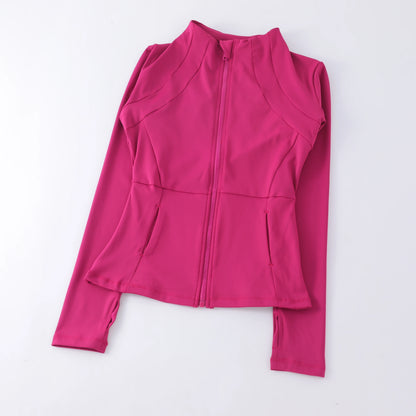 Women’s Sports Windbreaker Jacket — Long Sleeve Workout Top, Running Sweatshirt, Yoga Activewear