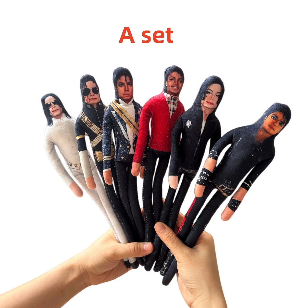 Michael Jackson Plush Figure - 2026 Cosplay Prop Doll with Movable Joints for Room Decor & Gifts