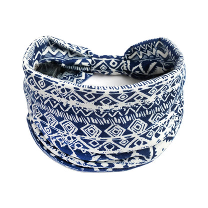 Bohemian Wide Cotton Stretch Headband for Women – Turban Headwrap, Bandage Hairband, Bandana Hair Accessories