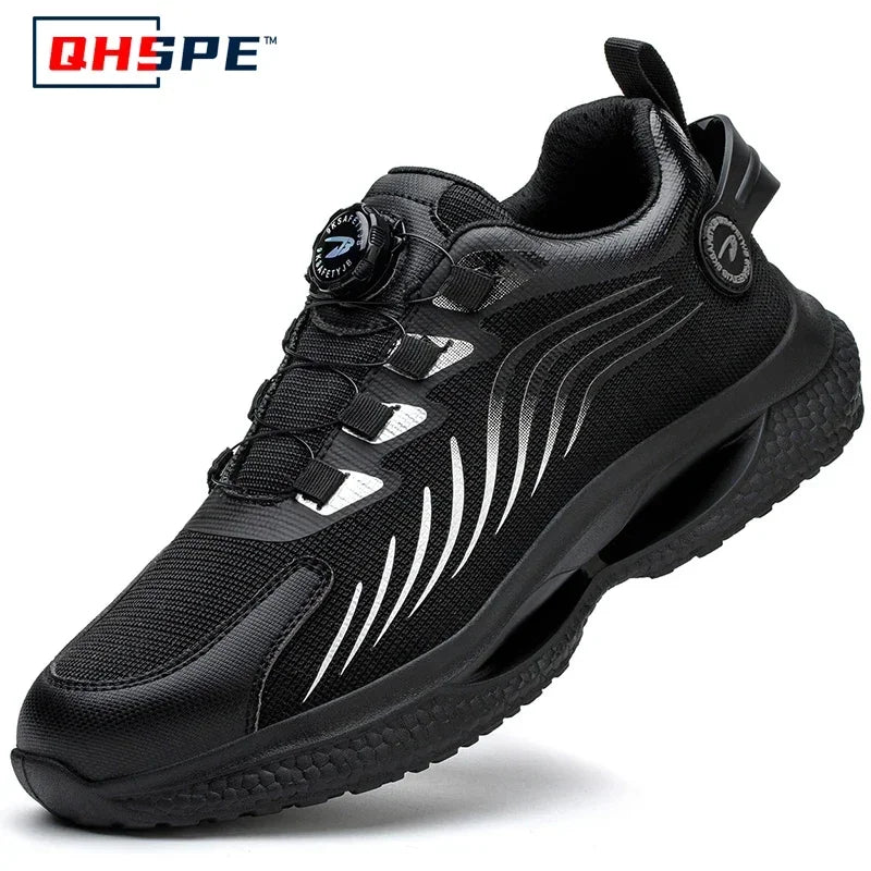 Rotating Button Safety Shoes for Men – Anti-Smash, Anti-Puncture Work & Security Protective Boots, Fashion Sport Design