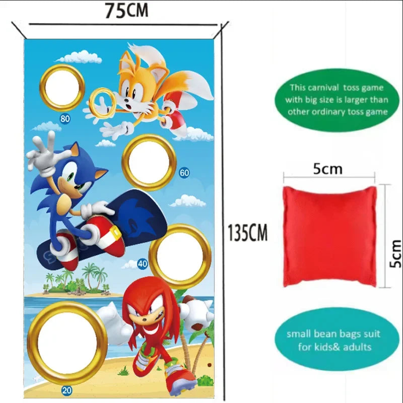 Sonic The Hedgehog Bean Bag Game – Kids Party Decoration & Birthday Gift