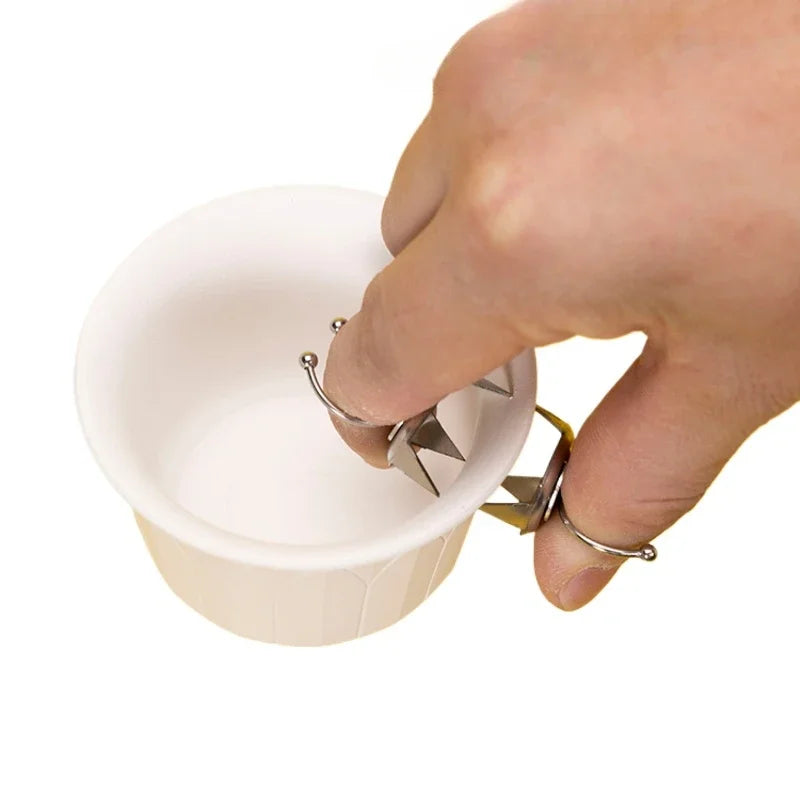 Pottery Glaze Fingertip Clip Tool – Stainless Steel DIY Ceramic Coloring & Glazing for Tea Cups and Small Crafts