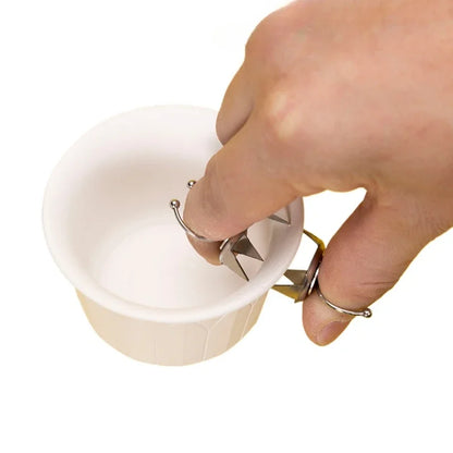 Pottery Glaze Fingertip Clip Tool – Stainless Steel DIY Ceramic Coloring & Glazing for Tea Cups and Small Crafts