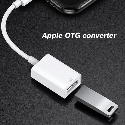 Byscoon USB 3.0 OTG Adapter Cable – Lightning to USB Camera Converter for iPhone 14/13/12/11 Pro Max, XS, XR, 7 & 8 Plus