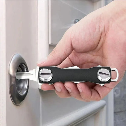 Smart Key Chain Wallet - Metal Key Box with Clip, Compact Storage & Decorative Key Organizer for Outdoor Use
