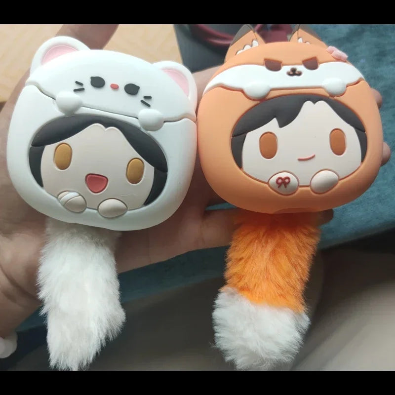 Hua Cheng Xie Lian Fox Rabbit Bluetooth Headset Case – Tian Guan Ci Fu Cosplay Earphone Case, Official Toy Gift